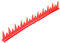 iSpchen Motorradhelm Aufkleber Warhawk/Mohawk Helm Dekorative Sticker Gummi Helmzubehör Motorradhelm Fahrradhelm Skihelme Snowboardhelm Skaterhelm Helm Deko Zubehör,Rot