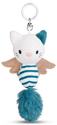 NICI Schlüsselanhänger Schutzkätzchen 12cm grün-weiß