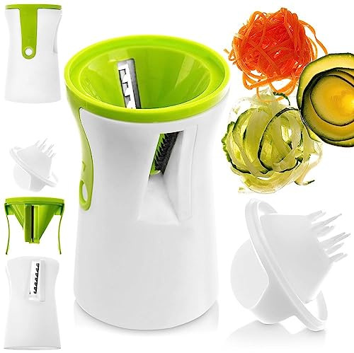 Affilacoltelli, grattugia a spirale, pelapatate multifunzione per spaghetti 3 in 1