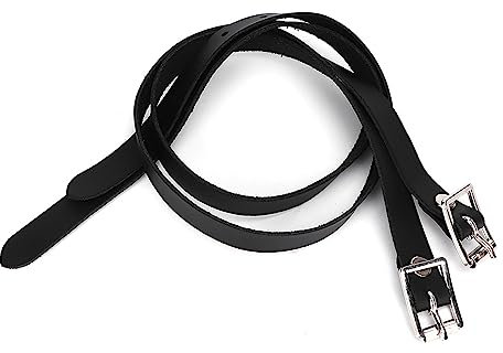 Sporenriemen, 1 Paar 50 cm Verlängerte Leder-Reitriemen, Robuste, Langlebige Einzel-Sporenriemen aus Leder mit Edelstahl-Schnalle, Pferdewerkzeug-Zubehör für Reiten