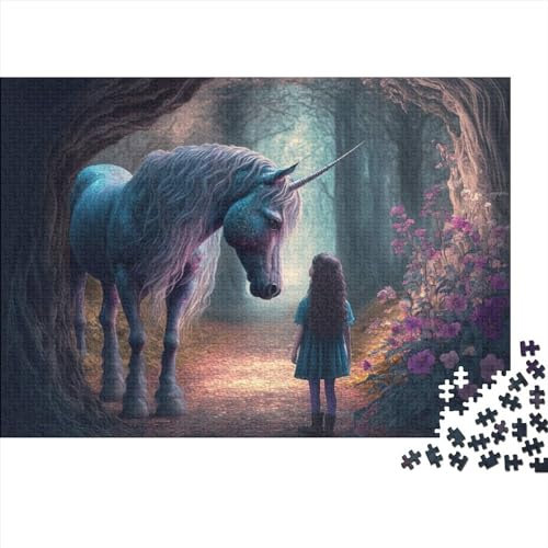 Fantasie-Einhorn-Puzzle für Erwachsene, 1000-teiliges Puzzle für Erwachsene, anspruchsvolles Spiel, 75x50cm