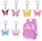 simarro 6 Stück Schlüsselanhänger Schmetterling, Schlüsselanhänger Anhänger Mädchen Schlüsselringe Schmetterling Anhänger Kinder für Handtasche Tasche Dekor