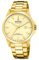 Festina Herrenuhr F20044/4 Swiss Made Uhrengehäuse aus Edelstahl 316L, goldfarben, beige
