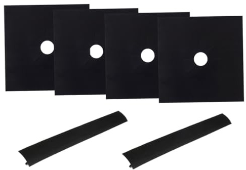 Uonlytech 4pcs Heavy Duty Gas Hob Liner Sheets Oven Liner Sealing Tape for Gas Stove