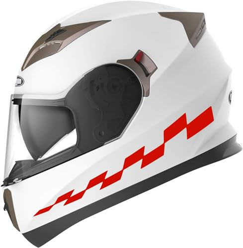 Set mit 2 Aufklebern, Streifen für Racing, Speed, Pfeil, Band, für Motorradhelm, Tank, Koffer, universal, Artikelnummer 2223 (032 rot)