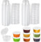 SLTAXAR Gobelet Plastique Réutilisable 50ml Avec Couvercle - Petit Récipient Pour Sauce - 100 Pièces