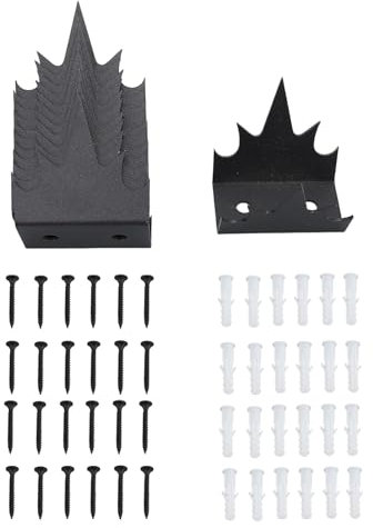 12 Stück Sicherheitszaun-Spikes, Eindringlings-Zaun-Wandspikes, Eisen-Einbruchschutz, Zwei Schichten Anti-Rost-Beschichtung, Anti-Dieb-Zaun-Spikes für Zuhause, Geländer, Dach, Haussicherheit