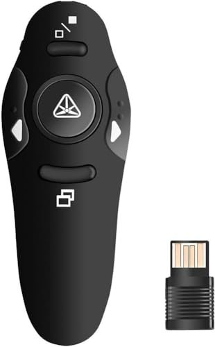 PowerPoint PPT Télécommande sans fil USB 2,4 GHz avec pointeur rouge pour enseignant, professeur