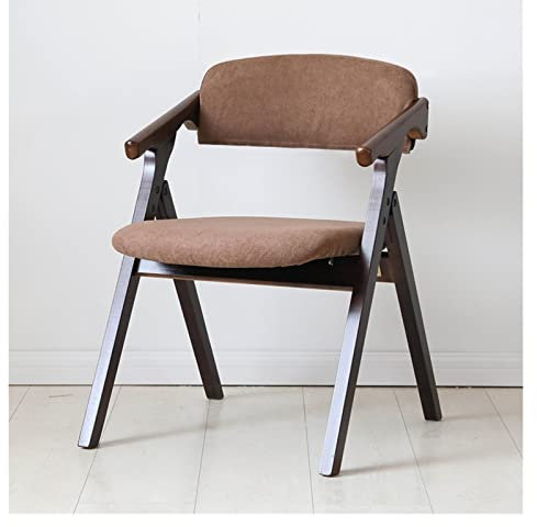 Retro-Esszimmerstuhl aus massivem Holz, Klappstuhl mit Rückenlehne und Armlehne, Sessel als Schreibtischstuhl, gepolsterter Hocker, Lounge-Sitz, Vintage-Design, bequemer Lounge-Sessel mit Rü