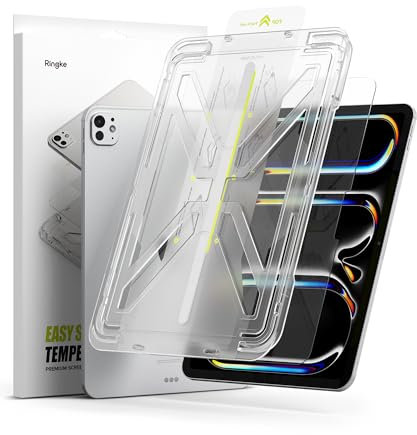 Ringke Easy Slide Glass Kompatibel mit iPad Pro 11 Zoll (M4, 2024) Panzerglas Schutzfolie mit Installationstool, HD-Qualität 9H Härte Gehärtetes Glas Displayschutz