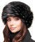 Futrzane Classic Mütze mit Fellrand - Pelzmütze Damen - Fell Pelz Russenmütze (XS, Schwarz - Schwarz mit Weiß Classic)