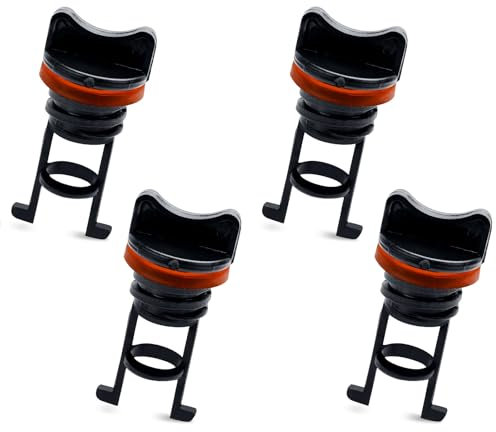 PEUTIER 4pcs Bouchons de Vidange de Bateau, Bouchons de Vidange en Fil de Nylon de 1,9cm de Diamètre Kit de Bouchons de Dalot de Kayak Accessoires de Kayak à Vie pour Bateau de Canoë Canot
