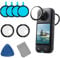 Camera Protective Film for Insta360 X3 Lens Guards Adhesive Dual Lens PC Cover for Insta360 X3 Lens Accessories Scratch Resistant High Transmittance Compatible with Insta360 X3 Action Camera