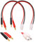 YIXISI 2 Stücke Kompatibel mit Tamiya zu 4.0 Bananenstecker RC Batterie Ladekabel, Kompatibel mit Tamiya Stecker auf 4.0mm Bananenstecker Adapter mit 30cm 16AWG Silikon Kabel, für Lipo Akku