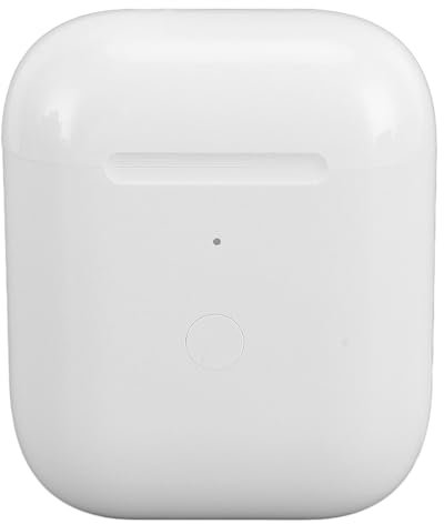 Funda de Carga Inalámbrica para Auriculares iOS de 1.ª y 2.ª Generación, Funda de Cargador de Batería Integrada de 550 MAh de Repuesto con Botón de Sincronización de