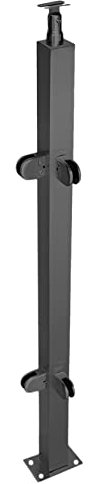 ASerZenith Klemmpfosten für Gartenterrassen und Treppenzäune, quadratische Balkongeländerpfostensysteme aus Glas, robuste Stützklemme für Sichtschutz für 10 mm oder 1, Eckpfosten, 80 cm
