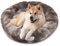 pfoten&nasen® Wolke 7 Hundebett XXL [Braun/Weiß, 120 cm] – Donut-Kissen für große Hunde – Waschbar & flauschig mit abnehmbarem Bezug