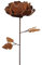 Bornhöft Gartenstecker Blume Rose Metall Rost Gartendeko Edelrost Garten Deko Rosebblüte 110cm Rost Wildrose Rankstab Beetstecker rostige Dekoration