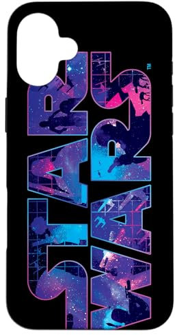 iPhone 16 Plus Star Wars Logo Retro 90s Galaxy Case