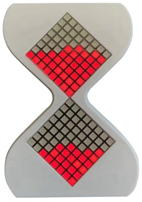 Fangxuee Sablier Électronique 3D, Sablier Numérique 3D, Minuterie Électronique, Sablier Imprimé en 3D, Sablier Électronique LED Lumière Rouge