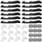 GBKDQQ Lot de 12 bandes de maintien pour film solaire de piscine, enrouleur de piscine, bandes de fixation et pinces, film solaire mobile pour système d'enroulement mobile pour bâches de piscine