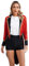 CHICTRY Zirkus Direktor Jacke Damen Pailletten Frack Rot Langarm Mittelalter Vintage Mantel Viktorianischer Gehrock Ringmaster Uniform Rot 3XL