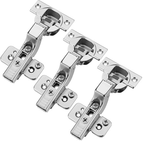 3er Set BLUM Topfbänder Innenanschlag 71B3750 110° mit Schließautomatik inkl. Montageplatten mit Exzenterverstellung 173H7100