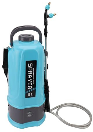 Rociador de Mochila, Batería de Aerosol de Hierba Salvaje de Atomización Delgada, 5 Boquillas para Clasificar la Alimentación (Enchufe de la UE 8L)