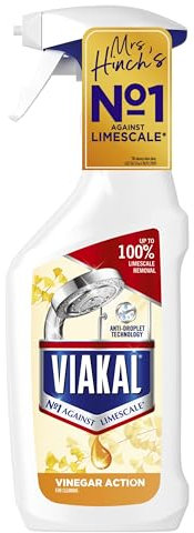Viakal Vinegar Action Cleaning Spray 10 x 500ml, To Remove Up To 100% Of Limescale With Anti-droplet Technology