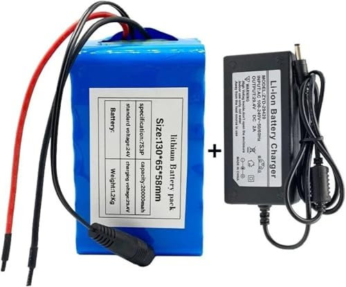 Leilaohu Batteria al Litio 24V 20Ah 7S3P per Bici Elettrica, Batteria agli Ioni di Litio con Caricabatteria E BMS per Kit Motore Inferiori A 500 W T