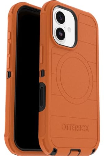 OtterBox Defender Series Pro MagSafe Case for iPhone 17, Shockproof, Drop Proof, Ultra-Rugged, Protective Case, 7x Tested to Military Standard, Orange, Non-Retail Packaging