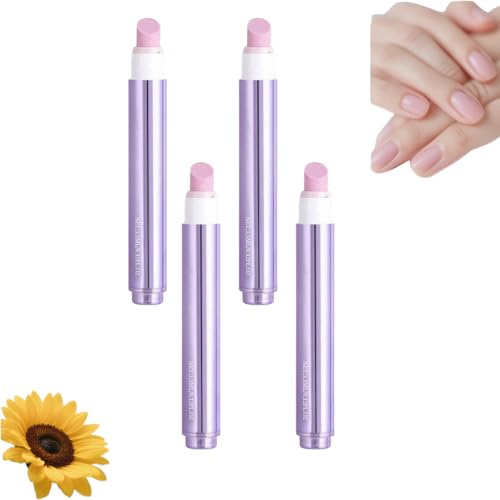 2-in-1-Nagelhautölstift für Nägel mit Keramikspitze, Nagelhautentferner & Pusher, Hydratation & Repair Nagelpflegestift für Hängenägel, trockene & beschädigte Nägel, stärken & nähren (4pcs)