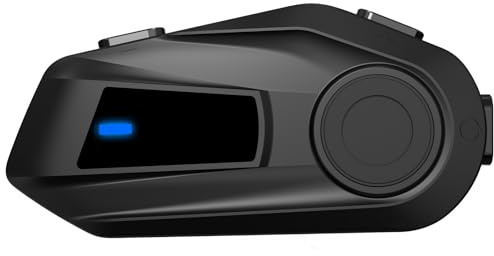 Spovii BT-S6 Intercom Moto - Bluetooth 5.3, Microphones Souple et Rigide, Partage de Musique, Portée de 1000m - pour Communication Intercom de Casque (1xBT-S6)