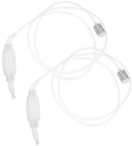 SHERCHPRY 2pcs Manual Water Hose Siphon Pump Pre-Filter Screen, Anti-Clog Gasoline Fuel Transfer Hose for Fish Tank and Oil Extraction