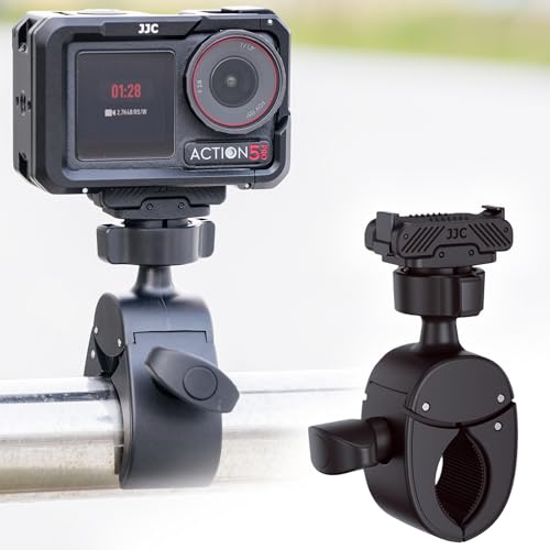 JJC Osmo Action 5 Pro 4 3 Bike Mount, Osmo 360 Magnetic Motorcycle Holder | Bicycle Handlebar Adapter for DJI Action 5 Pro 4 3 & Osmo360, Ball Head Clamp Action5 Action4 Action3 Cycling Accessories