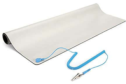 StarTech.com Anti-Static Mat - 25” x 27.5” Electrical Grounding Desk Pad - For Home or Work - Beige (M3013)