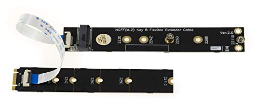 KALEA-INFORMATIQUE KALEA-INFORMATIQUE. Riser extender M.2 NGFF B Key for SSD M2 SATA type. Variable length 15 or 20cm.