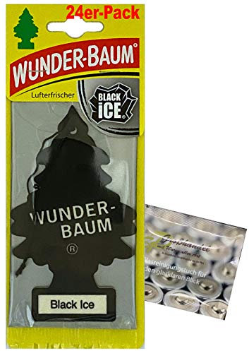 Wunderbaum 24er-Box Original Lufterfrischer Black Ice Duftbaum