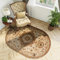 TAPISO Yesemek Teppich Oval Klassisch Gemustert Kurzflor Oriental Floral Ornament Creme Bordüre Schlafzimmer Wohnzimmer ÖKOTEX 70 x 140 cm