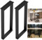 MZSH Pieds de Table Noirs H: 100cm, Pied de Table à Manger de Cuisine Moderne, Réglable en Forme de U,Piédestaux de Table de Console, Pieds de Bureau en métal, 2 Pack