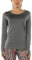 icyzone Damen Laufshirt Langarm Sport Shirt mit Daumenloch Fitness Yoga Oberteil (S, Charcoal)