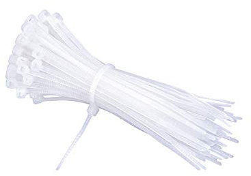 100 Fascette Cablaggio Stringicavo Larghezza 2.5mm Per Legare Fili Cavi Elettricista Casa Ufficio Fai Da Te (2.5X100mm, BIANCO)
