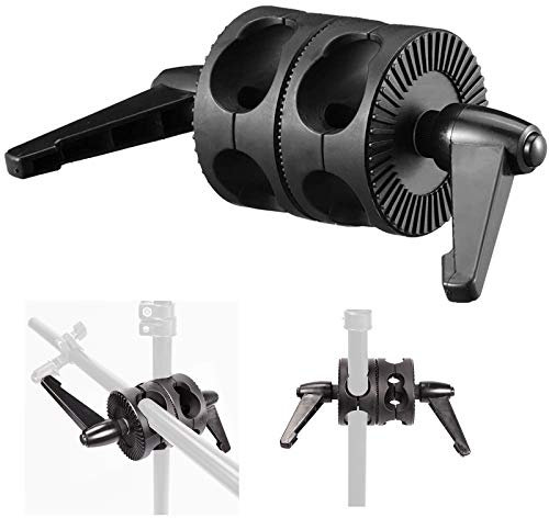 Dual Swivel Grip Head Clamp Studio Boom Arm Bracket Reflector Holder Photo Photography