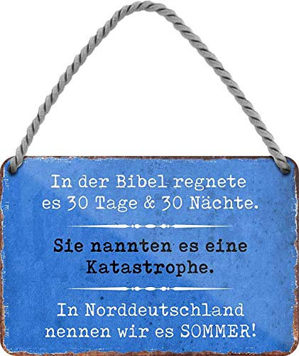 schilderkreis24 Blechschilder Kollektion 18x12cm – Nordsee, Ostsee & Meer: Dekoration & Geschenkideen mit maritimen Sprüchen (In der Bibel. In Norddeutschland)