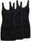 ONLY 3er Pack Damen Tank Top Shirt Onllive Love Long Trägershirt lang schwarz L
