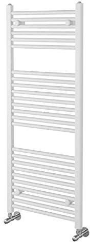 The Bath People 69270 Newark Bathroom Vertical Heated Ladder Towel Warmer Rail Radiator 1200 x 500-White