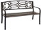 Mendler Gartenbank HWC-F44, Bank Parkbank Sitzbank, 2-Sitzer pulverbeschichteter Stahl - Vintage Bronze