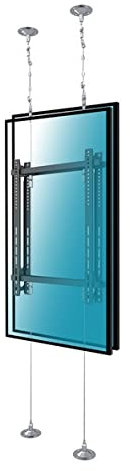 KIMEX - Soporte para TV - Soporte de Suelo-Techo con Cables - para 2 Pantallas 42-75 - Altura 3m - 032-2023