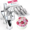 CukkiCakes 6er Set professionelle Blumen Spritztüllen groß (124, 120, 122, 124k, 125k, 126k), zum Dekorieren von Torten & Cupcakes - Tüllen kompatibel mit Spritzbeutel/Spritzsack - Made in Korea