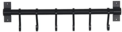 CongMing-huajia Porte-Serviettes en Aluminium Space pour Salle de Bain Fixé Au Mur Organisateur D'étagère de Douche Pivotant Porte-Serviettes Simple Suspendu Moderne avec Crochets 60cm